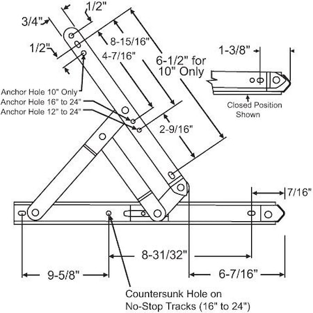 Strybuc 4 Bar Hinge Assembly 28-20-3-25